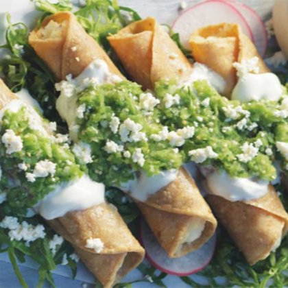 Tacos dorados de papa