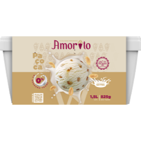 Sorvete de amendoim com farinha de amendoim.