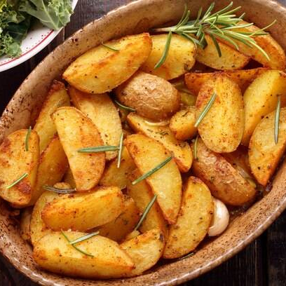 Este item contém: -Serve 1 a 2 pessoas. - Batata Rustica - Bacon.