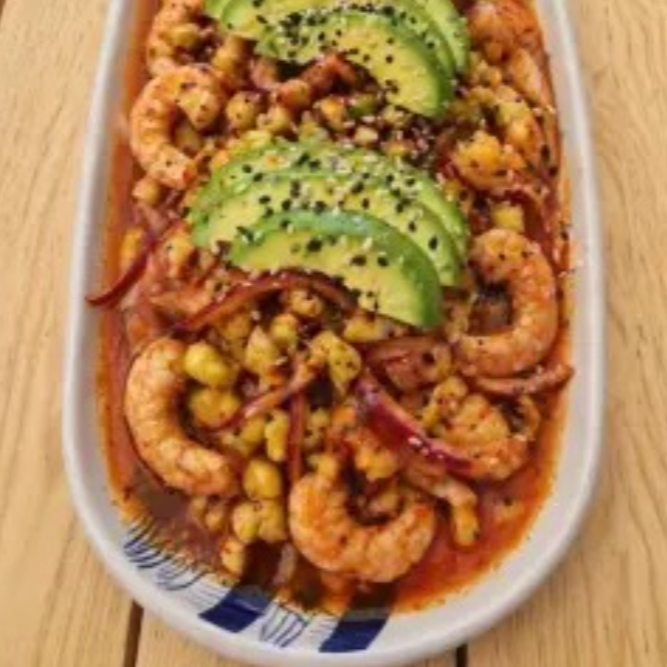 Ceviche de Camarón con Salsa Macha 1 L