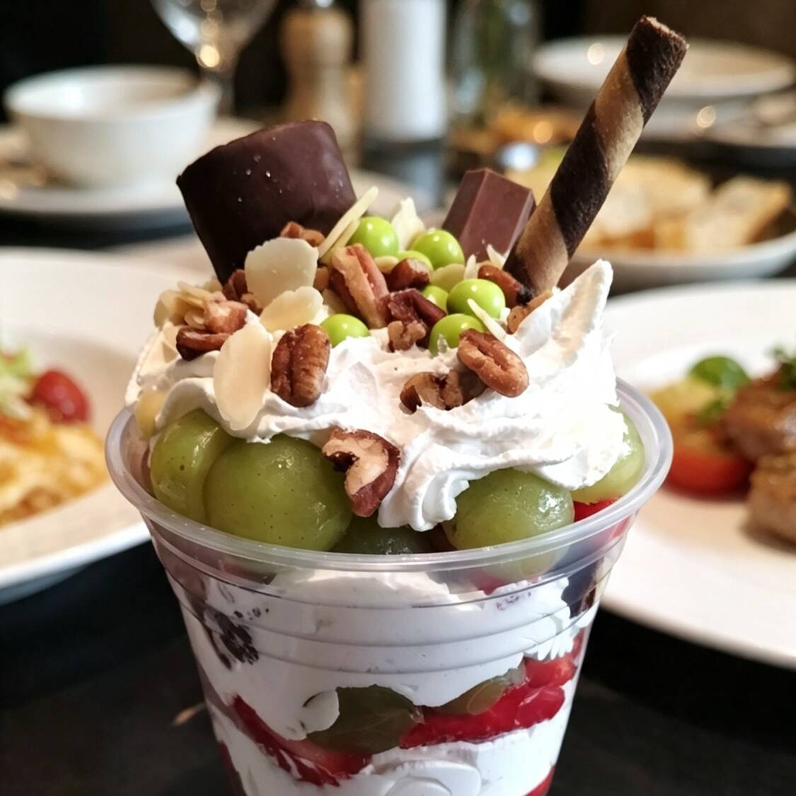 Fresas con crema y chocorrol 10 onzas