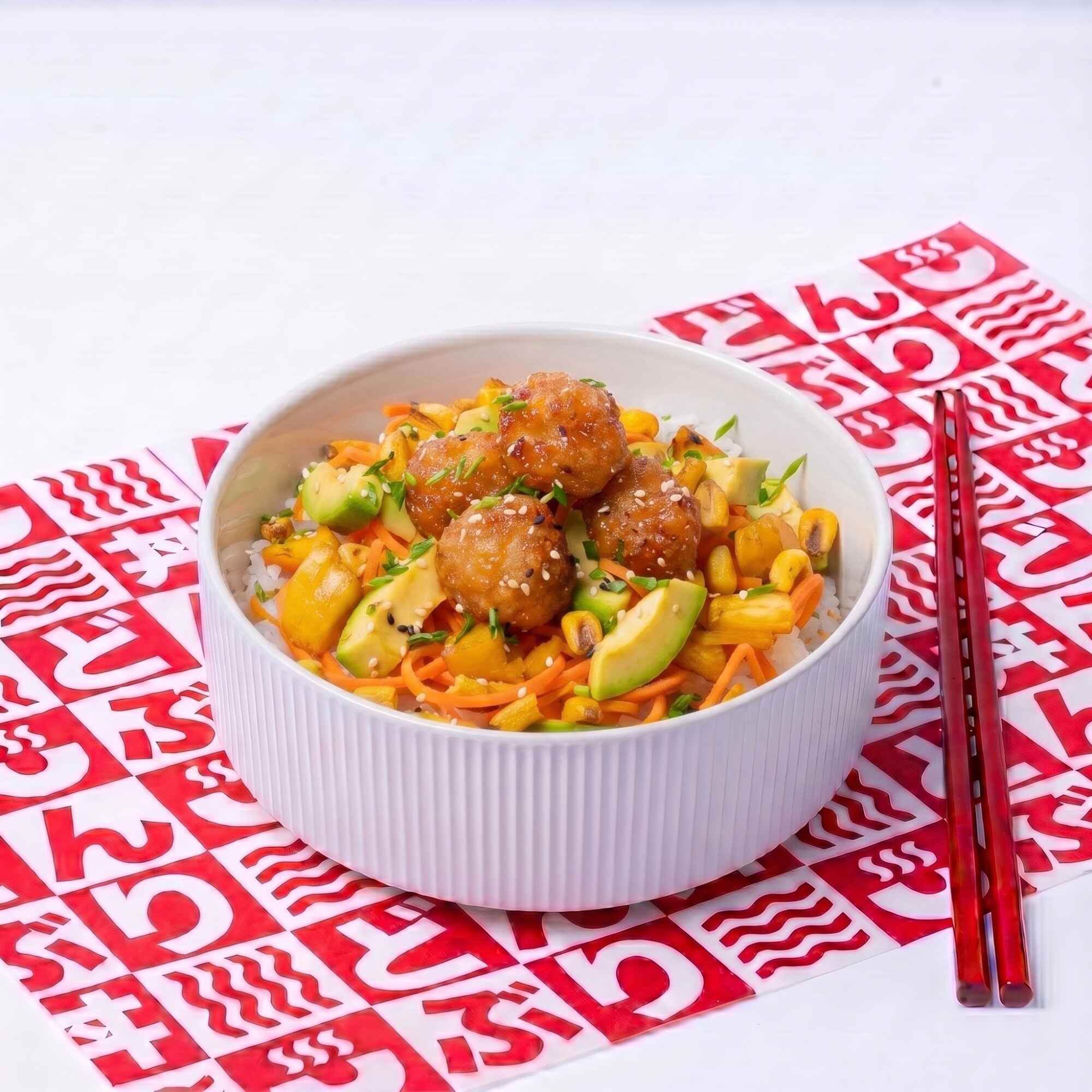 Donburi Poke Pollo Agridulce