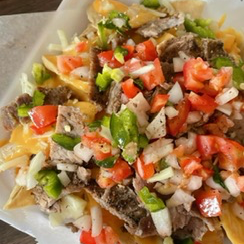 Nachos con Carne orden grande