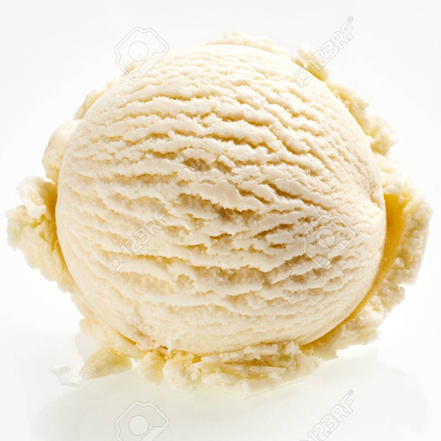 Bola de helado de vainilla