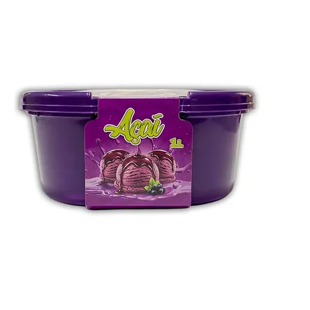 Pote de 1 litro de açaí puro