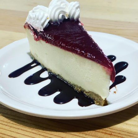 Rebanada Pastel de Chesscake Con Frambueza