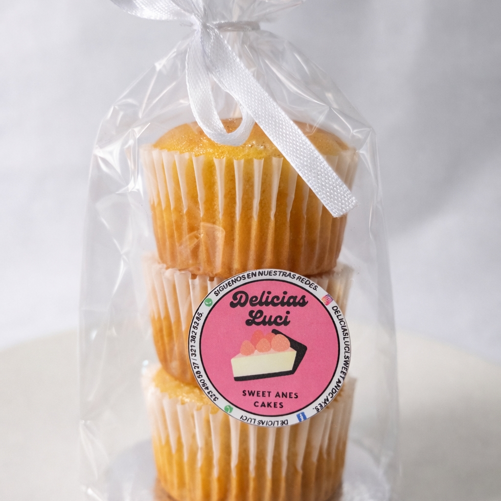 Cupcakes Caseros de Vainilla tripack