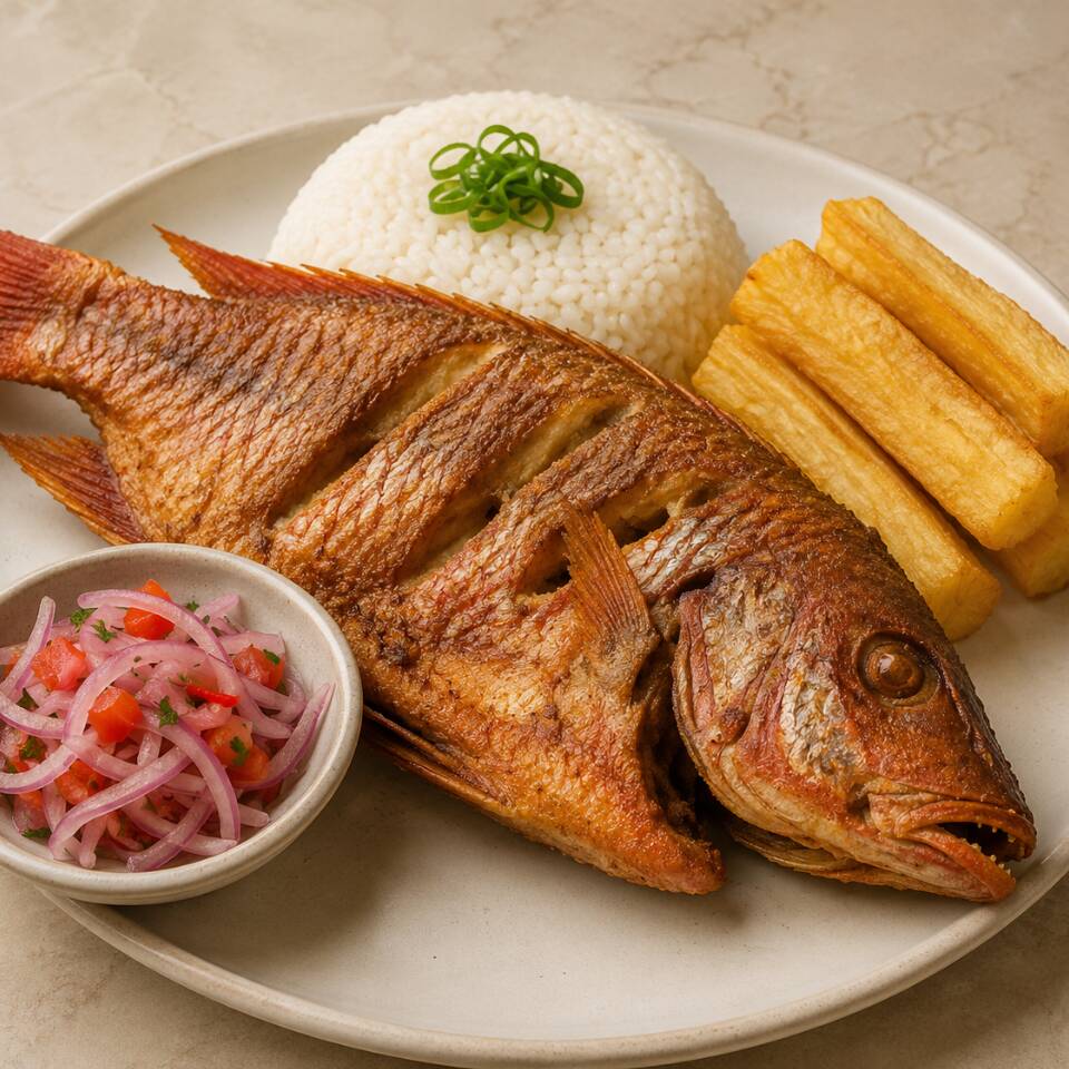 Pescado frito de Pargo