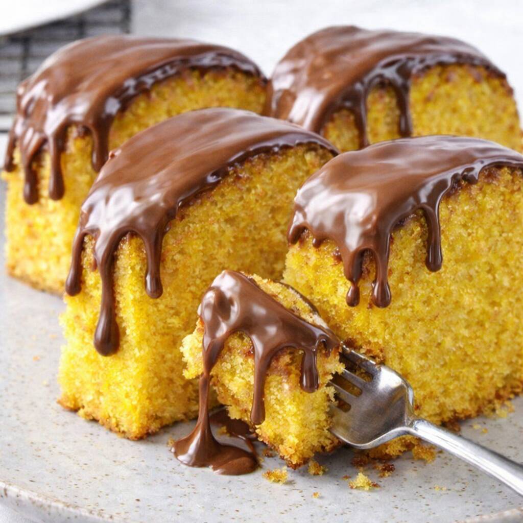 🍫 3 Fatias de Bolo de Cenoura com Chocolate