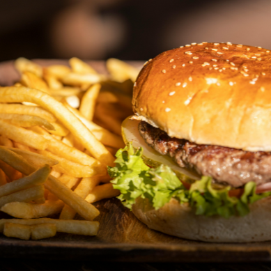 Hamburguesa Sencilla con Papas