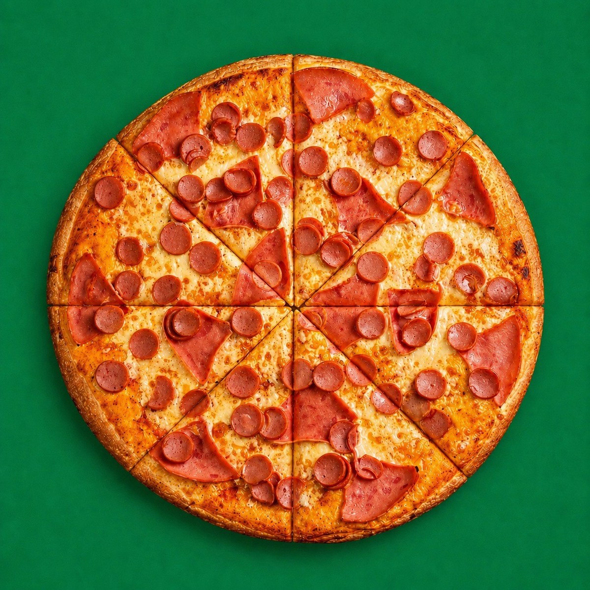 PIZZA DE JAMON CON SALCHICHA GRANDE