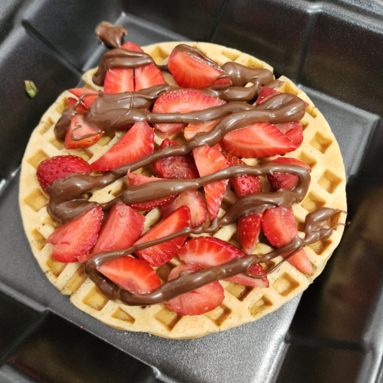 Wafle de Fruta y Topping