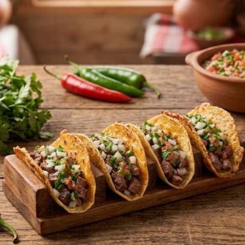 Taco Gaona de Rib Eye con Queso.