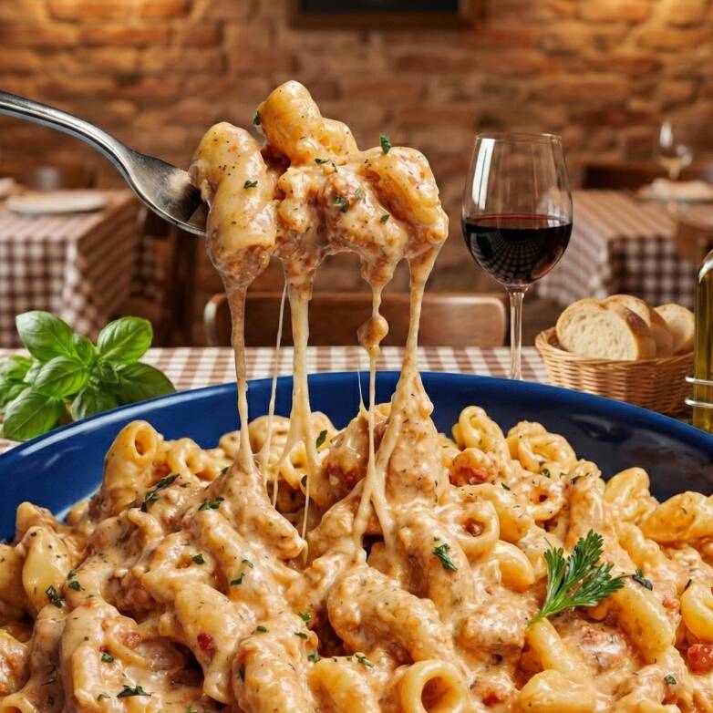 Delicioso macarrão fusilli envolvido em um strogonoff de frango super cremoso, feito com pedaços suculentos de frango, molho especial à base de creme de leite e um toque de tempero caseiro. Uma combinação irresistível de sabor e cremosidade que vai conquistar seu paladar em cada garfada! Frete Grátis, Promoção, Desconto, Cupom. Escolha o tamanho abaixo: