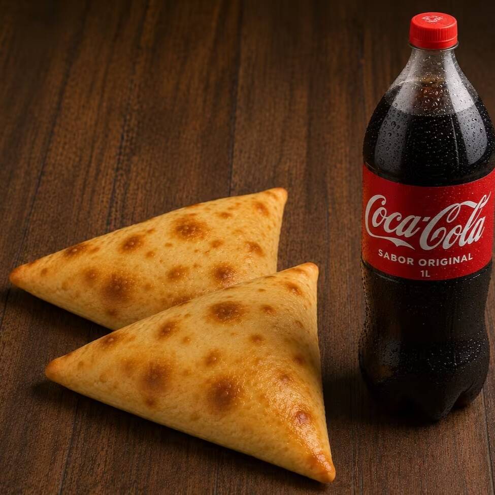 Escolha 2 esfihas de 15cm da sua preferência e deguste com uma Coca Cola de 1,5l bem gelada!
-----tags-----
esfiha, muhammara, comida árabe, culinária síria, artesanal, gourmet, delivery, almoço, jantar, lanche, assado, forno, especialidade da casa, ingredientes frescos, sabor oriental