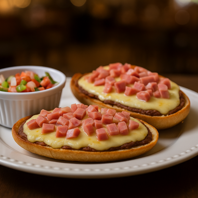 Molletes de Jamón