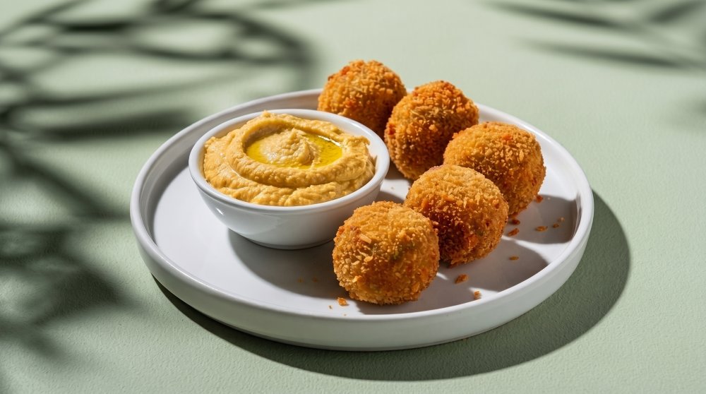 Albóndigas de Berenjena y Hummus