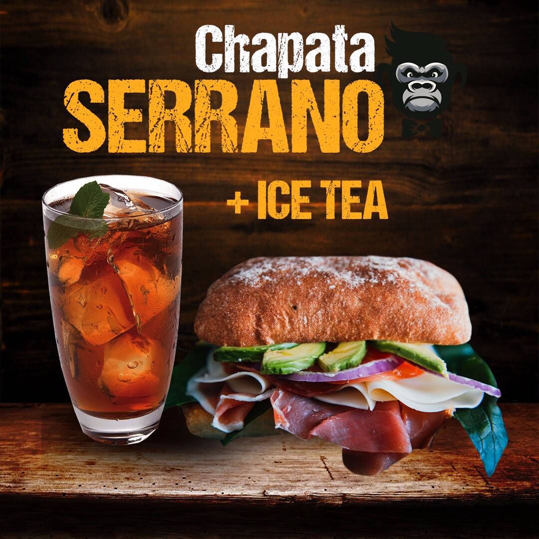 Chapata Jamon Serrano + Ice Tea