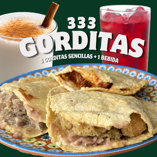 3 Gorditas + 1 Agua