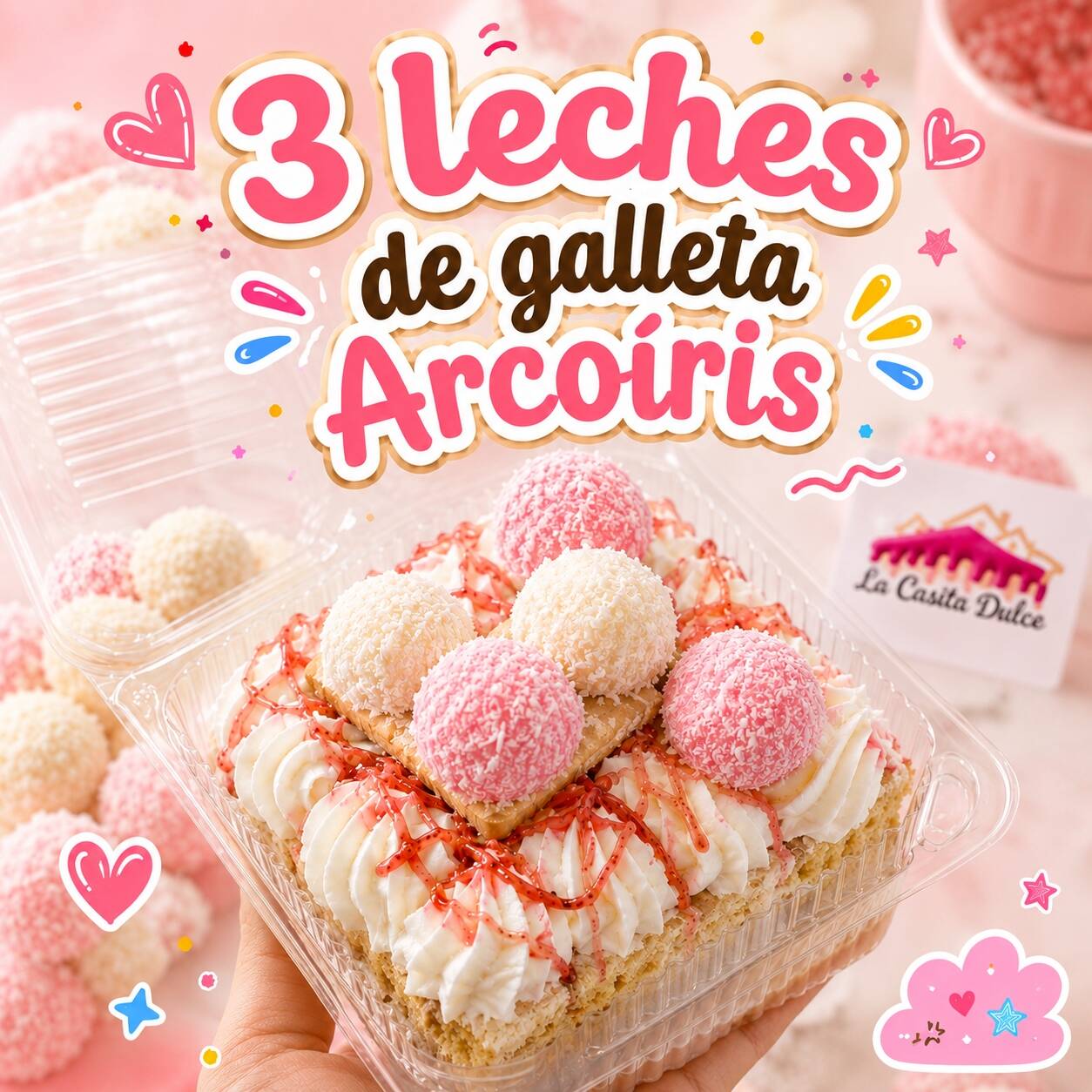 3 LECHES DE GALLETA ARCOIRIS