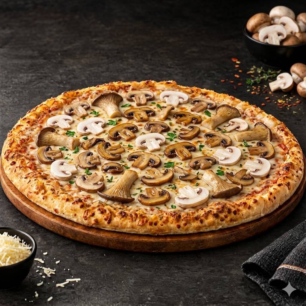 PIZZA FAMILIAR DE CHAMPIÑONES 36 CM