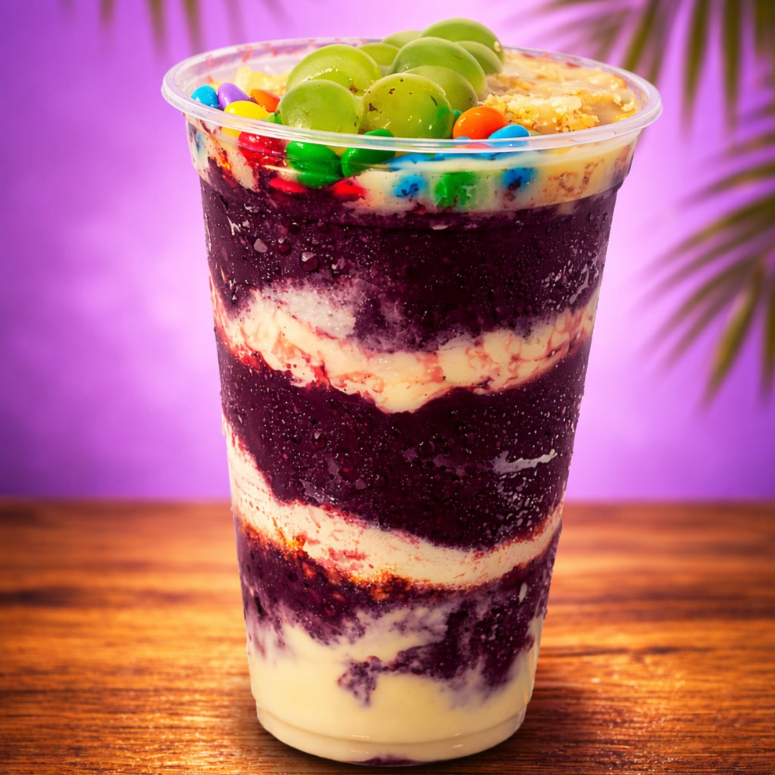 2 camadas de açaí + 2 camadas de adicionais (foto Ilustrativa)