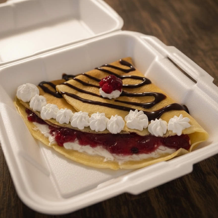 Crepa Queso Philadelphia con Mermelada Zarzamora