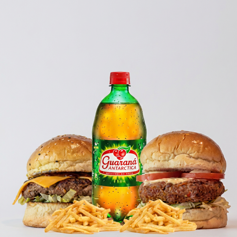 Combo 2 Burguer salada +guaraná 1L