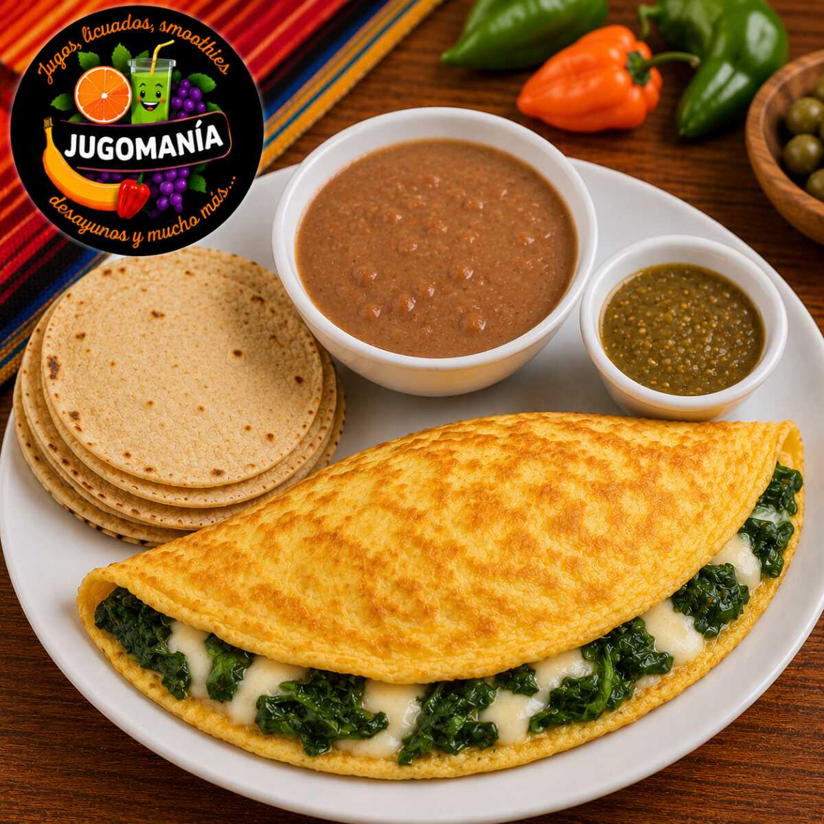 Omelette Espinacas y Queso