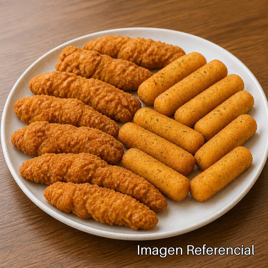 Combo Tiras & Queso Pareja (8 Tiras + 10 Dedos)