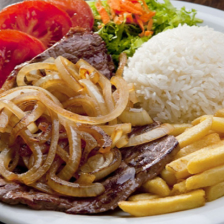 Arroz, feijão e farofa