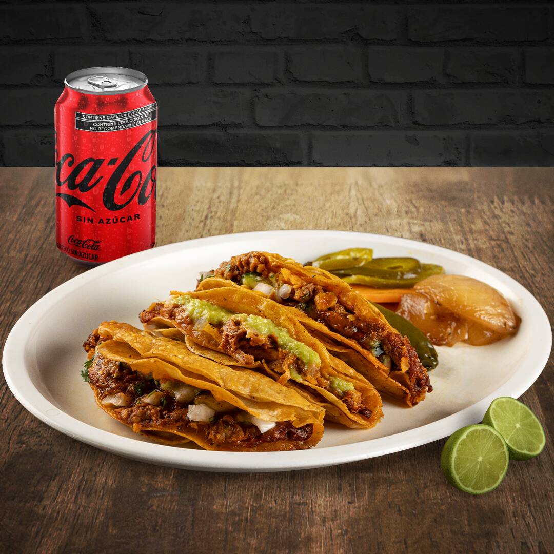 3 Tacos + Coca Cola