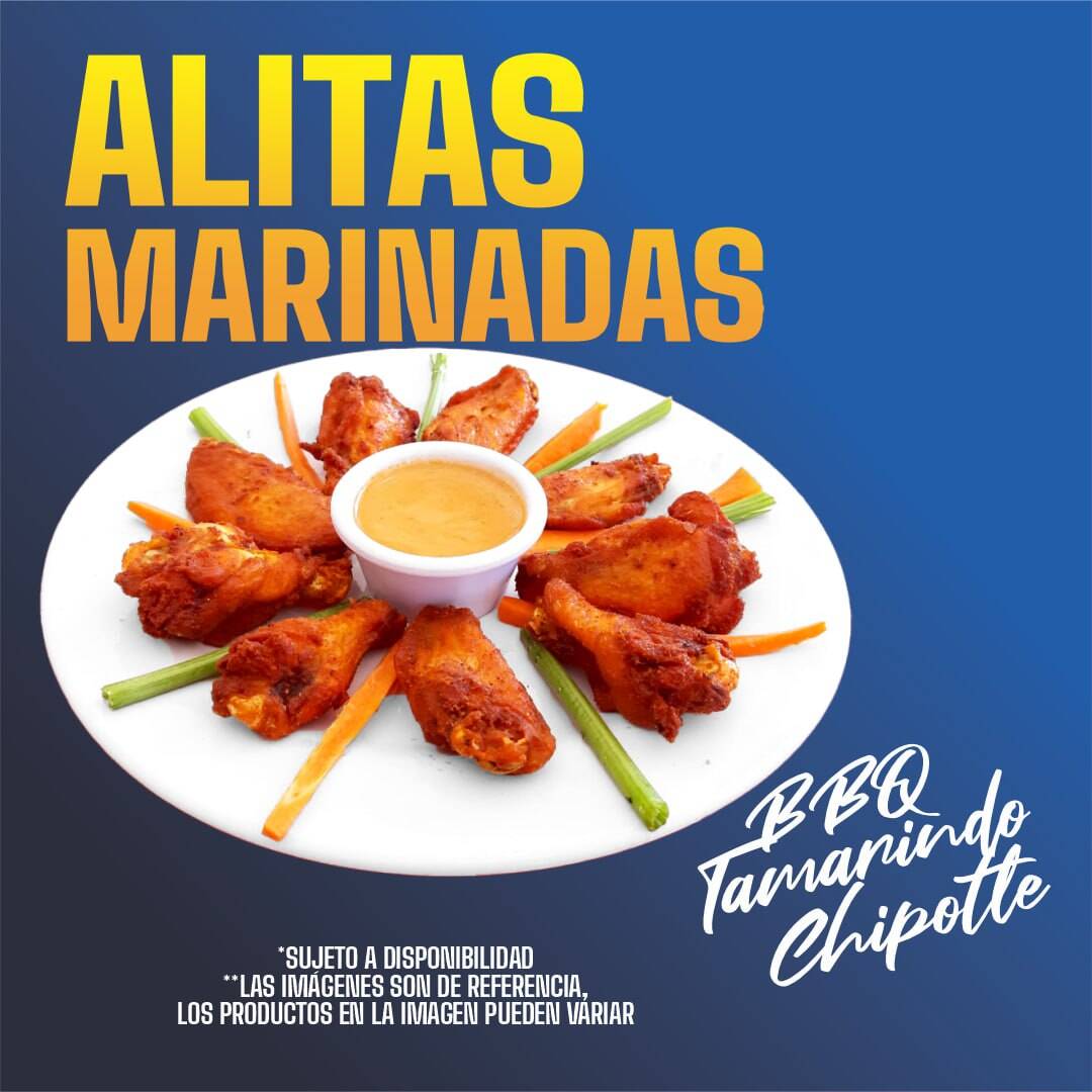 Alitas Rostizadas Marinadas (1/2 Kg)