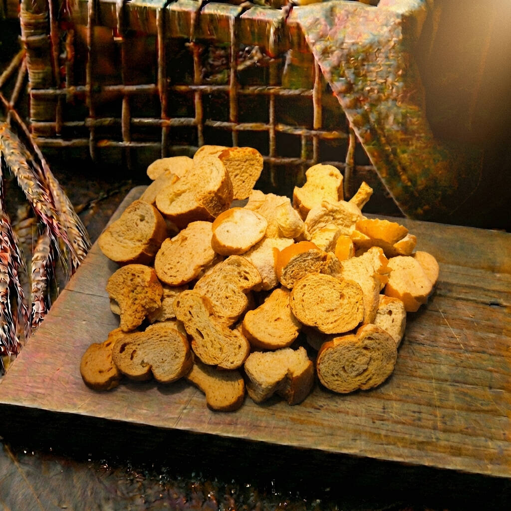 Levemente crocante, dourada no ponto ideal e com sabor delicado. Perfeita para acompanhar patês, manteigas e geleias premium.