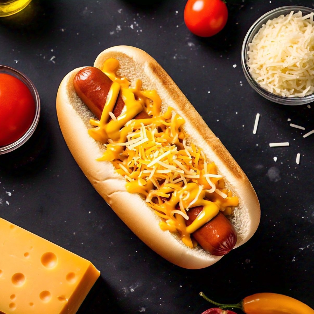 Hot Doog a Los 3 Quesos 🌭🥓🧀