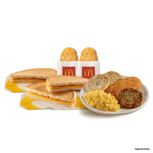 3 McQuesos + 1 Desayuno Completo + 2 HashBrown