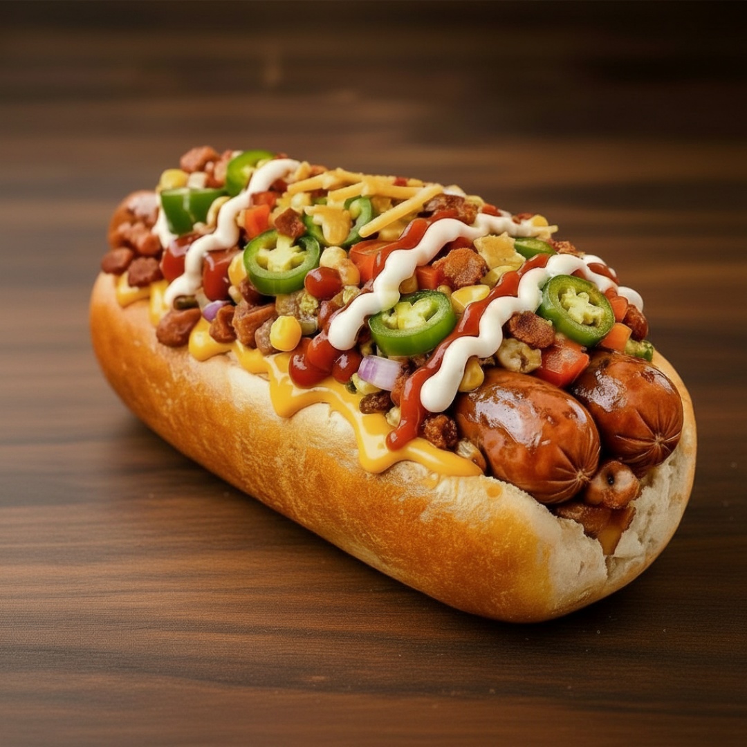 Prepare-se para uma explosão de sabor! Nosso Duplo Hot Dog ESPECIAL do Chefe é a verdadeira experiência de personalização: Além das duas salsichas você escolhe quantos ingredientes quiser e combina do seu jeito, sem nenhum custo adicional! Aqui, cada mordida é uma nova descoberta, com ingredientes frescos e de qualidade. Venha montar o seu cachorro-quente perfeito e se surpreenda com o sabor irresistível! É delicioso do começo ao fim!
