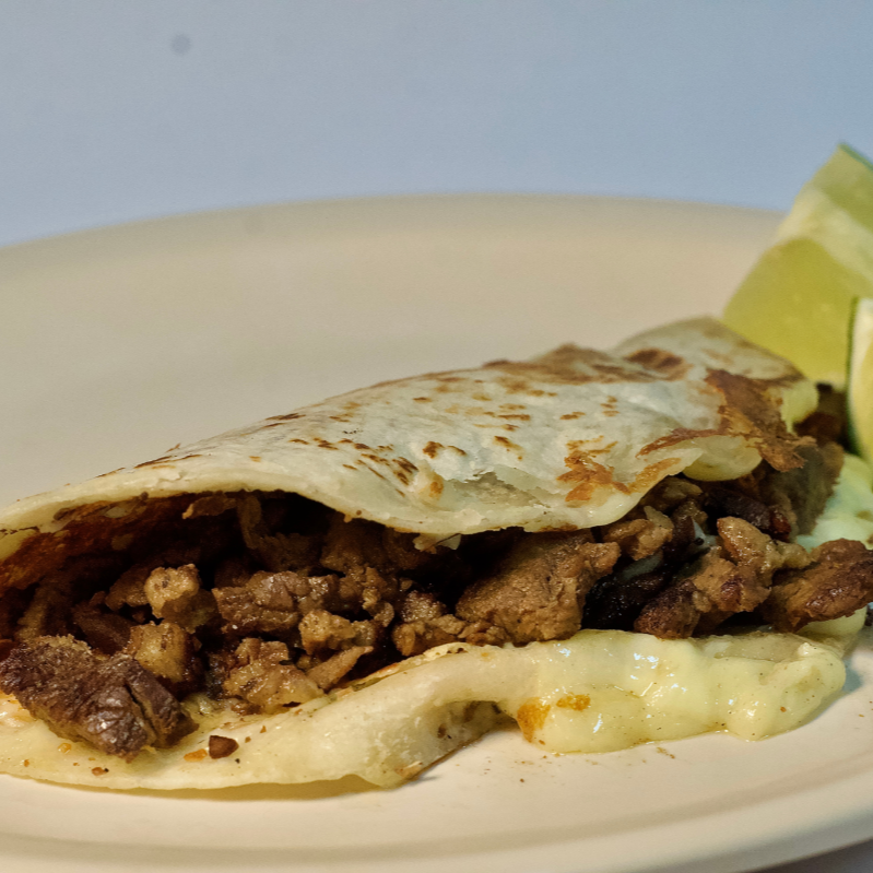 Gringa con Carne Asada (tortilla de Harina)