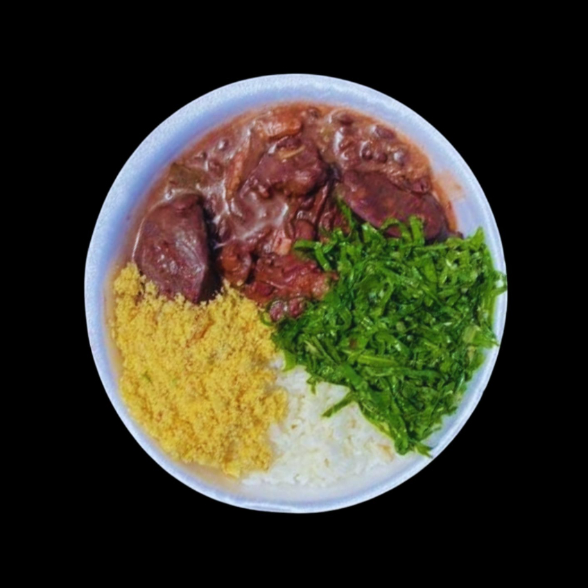 Arroz , feijão , couve , farofa , lombo , costela , calabresa
