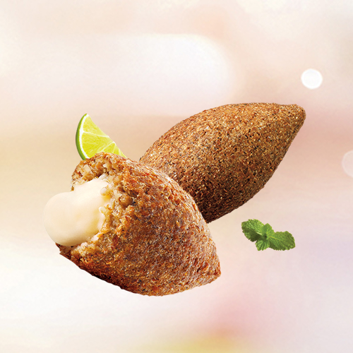 A versão mini do tradicional kibe do Habib’s recheado com queijo cremely.