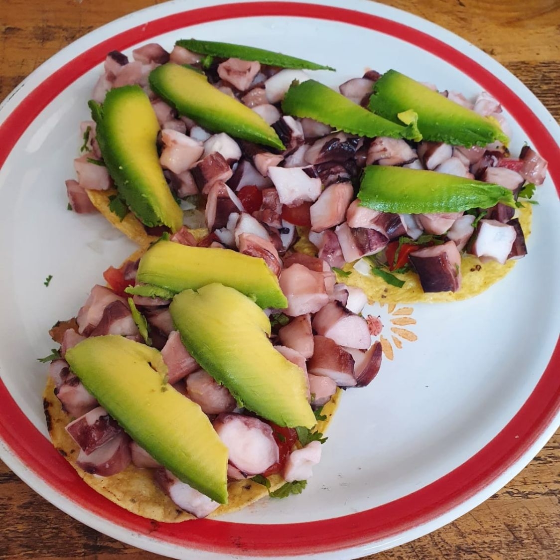 Tostadas de Pulpo 3Pzas