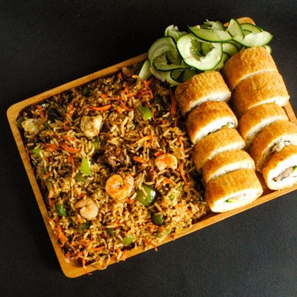 combo rollo + arroz + soda 600 ml