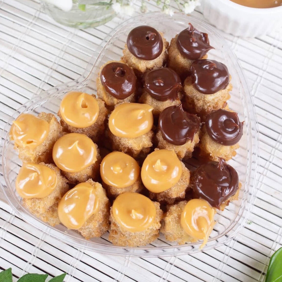 16 mini churros com recheio