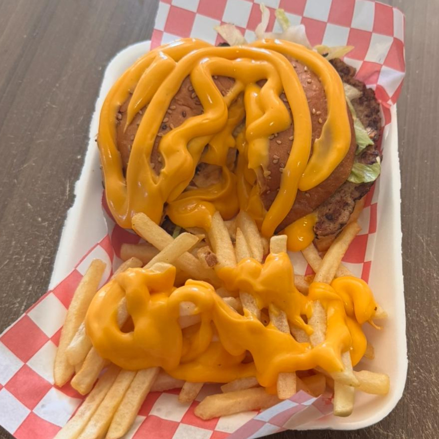 🍔 HAMBURGUESA Y PAPAS SUPER CHEESE