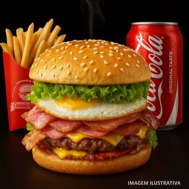 1 X TUDO + 1 BATATA P + 1 COCA LATA