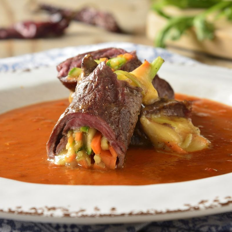 Rollitos de Carne con Verdura