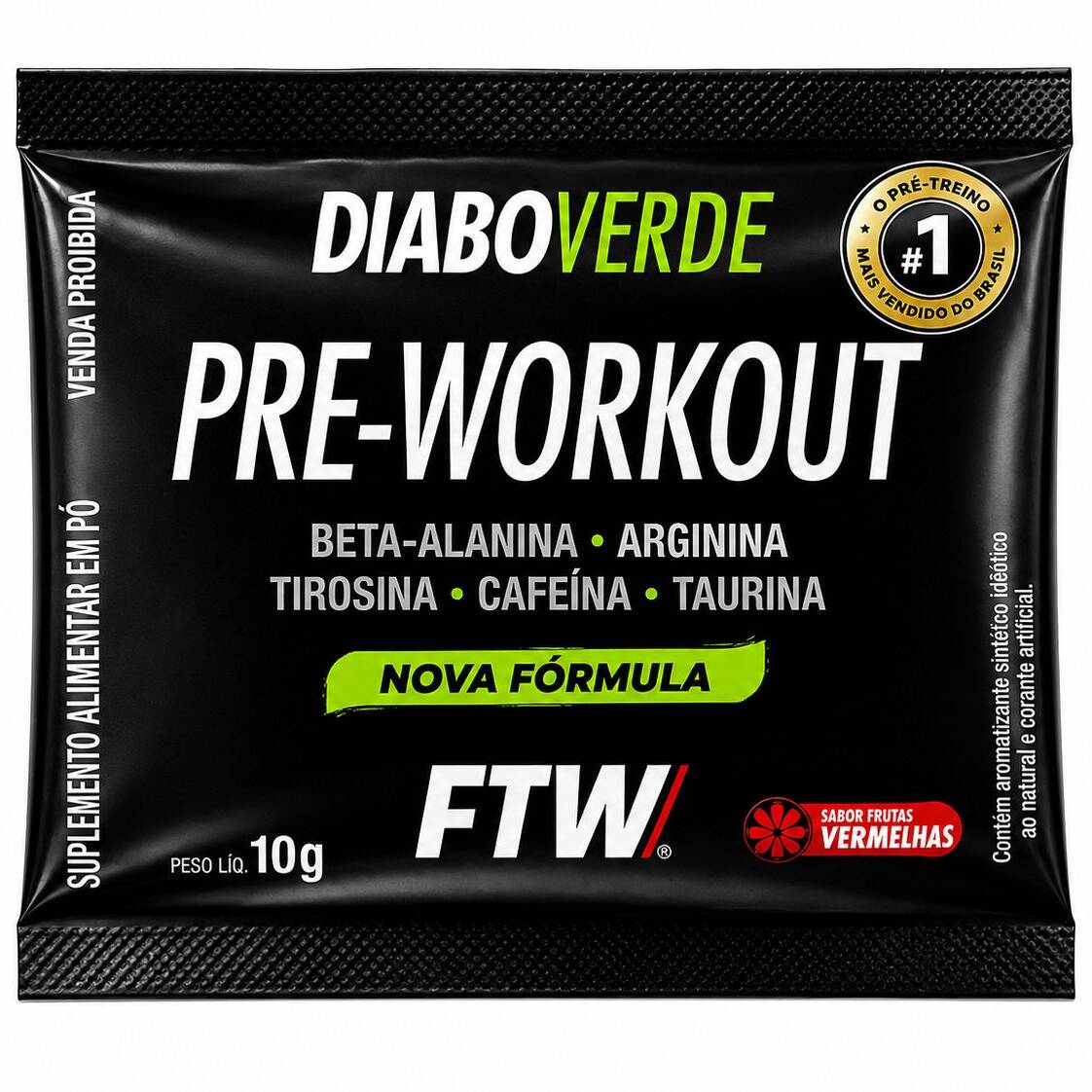 Pré-Treino Diabo Verde – Dose Única 10g (Sabores Sortidos)
Mais energia, foco e disposição para elevar o rendimento nos treinos! Fórmula com beta-alanina, arginina, tirosina, cafeína e taurina, desenvolvida para ajudar na performance e resistência durante a atividade física.
✅ Dose única – 10g
⚡ Mais energia e foco para o treino
💪 Auxilia no desempenho e resistência
🍓 Sabores sortidos (enviados conforme disponibilidade de estoque)
Imagem meramente ilustrativa. O sabor enviado pode ser diferente do exibido na foto.
