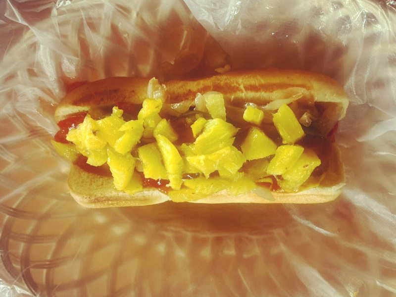 Hot Dog con Piña