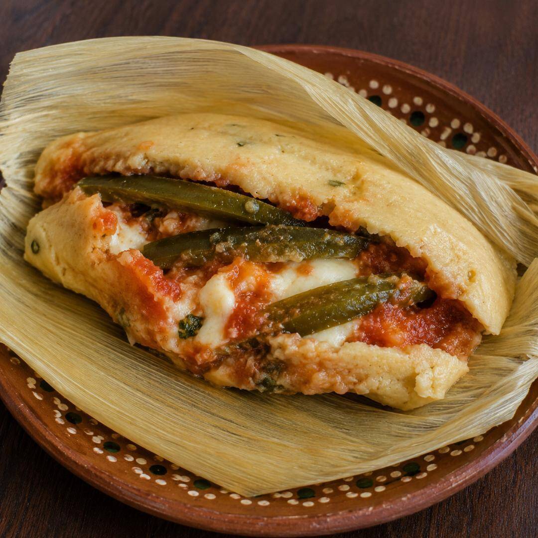 Tamal de Rajas y Queso