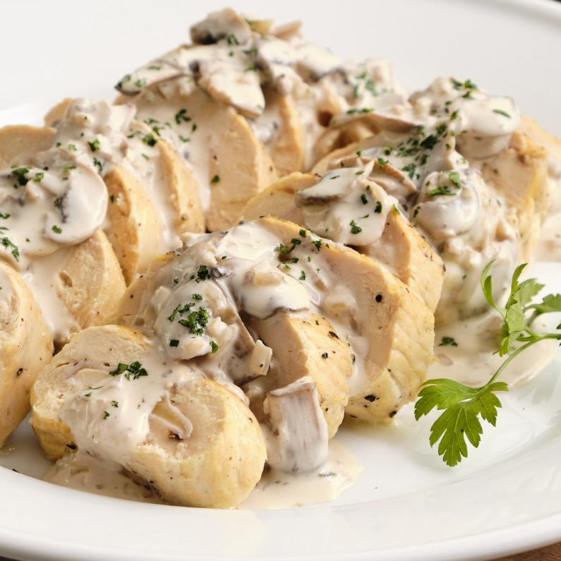 Pechuga con Champiñones